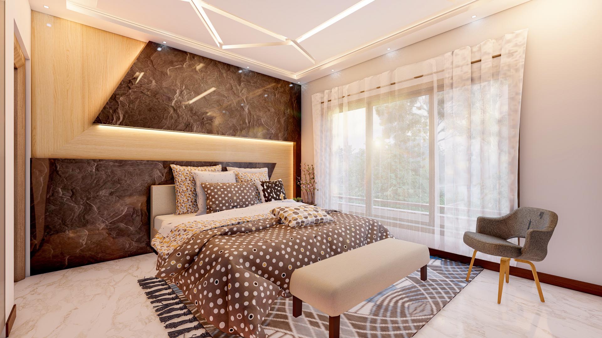 Modern Australian Bedroom, Luxury Australian Bedroom, Visual render bedroom, Australia visual render